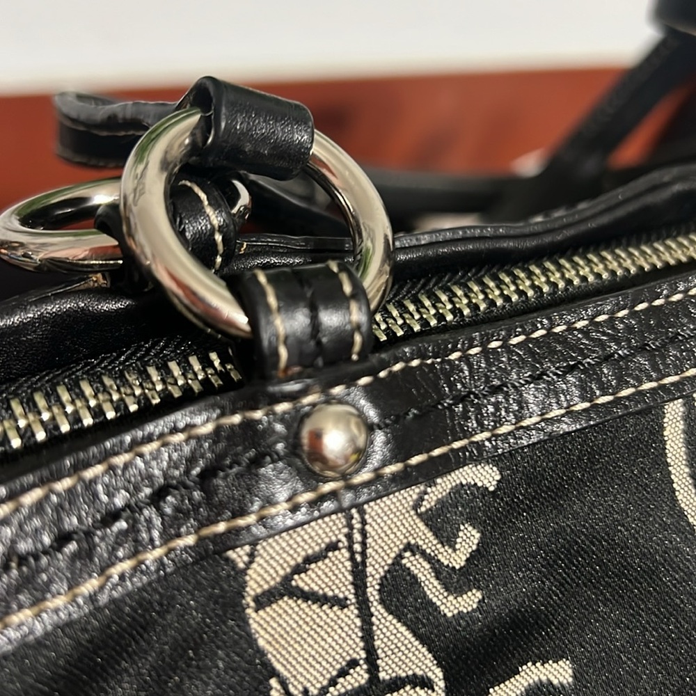 Coach Black and Cream Tote Bag - Picture 8 of 11